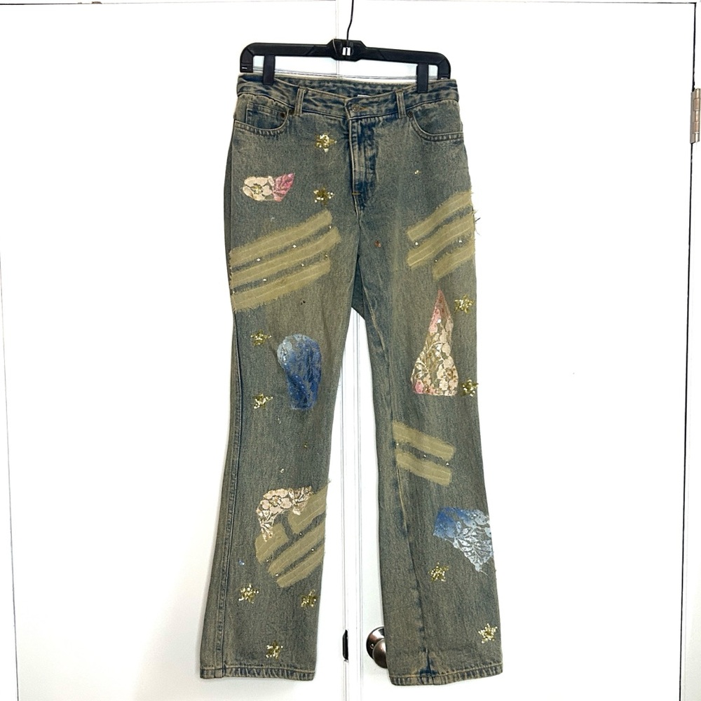 Vintage Y2K Upcycled Bohemian Jeans - Picture 1 of 9